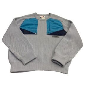 Vintage Wool Spyder Sweater Mens XL Blue Gray Spider  Ski  90s‎ Hong Kong 4d